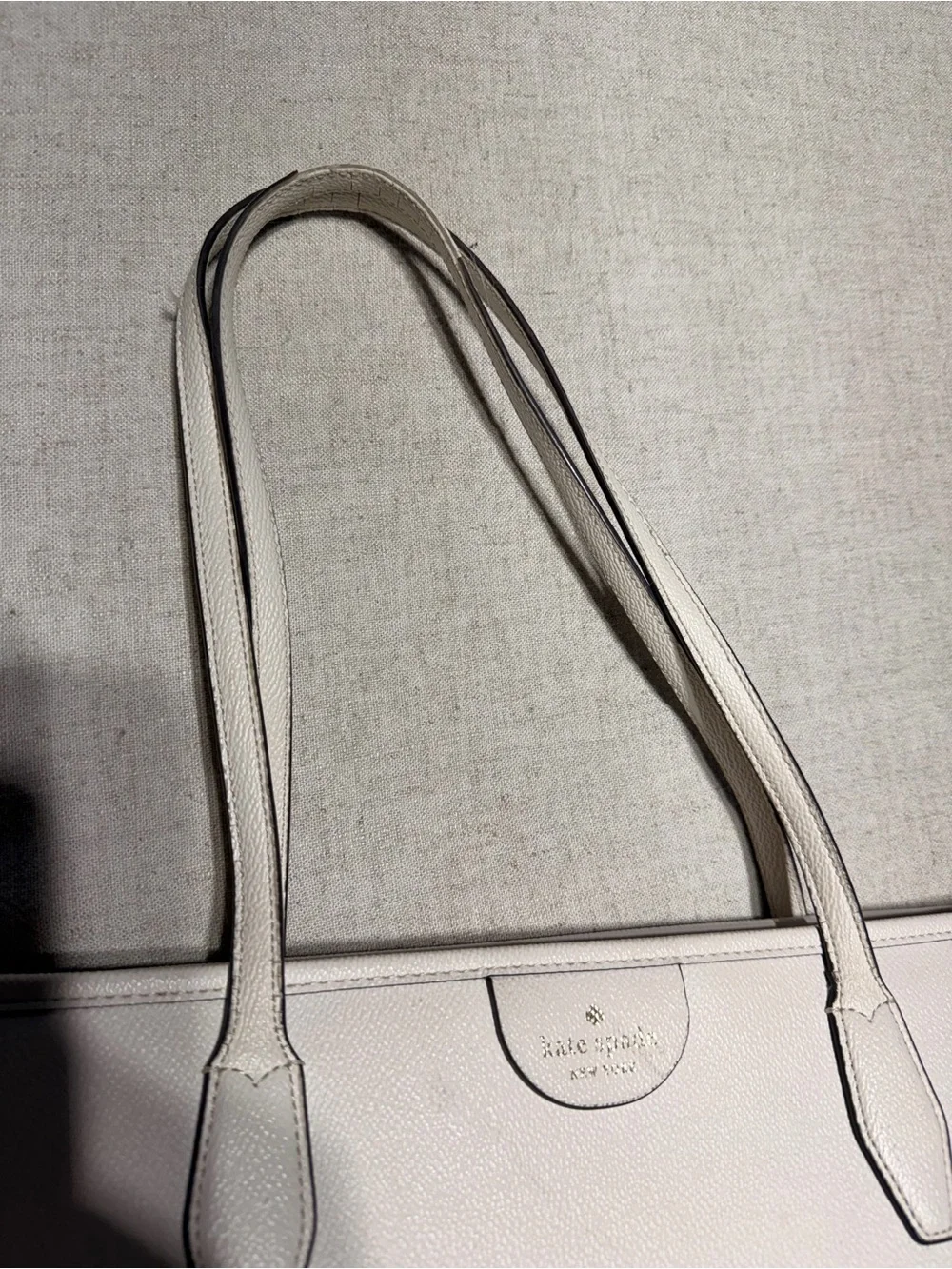 Kate Spade Lori New York Cream Leather pebble Tote Bag